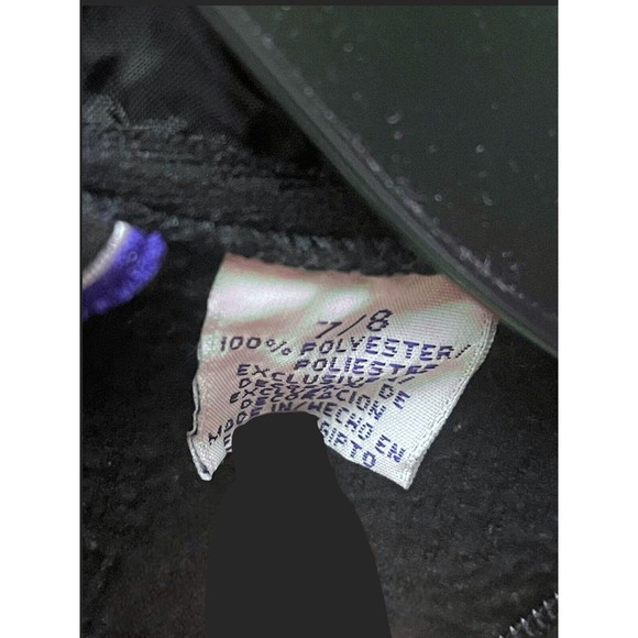 Girls Y2K Extreme Limit Black 3/4 Zip Up Fleece Hooded Jacket size 7/8 - Picture 2 of 6